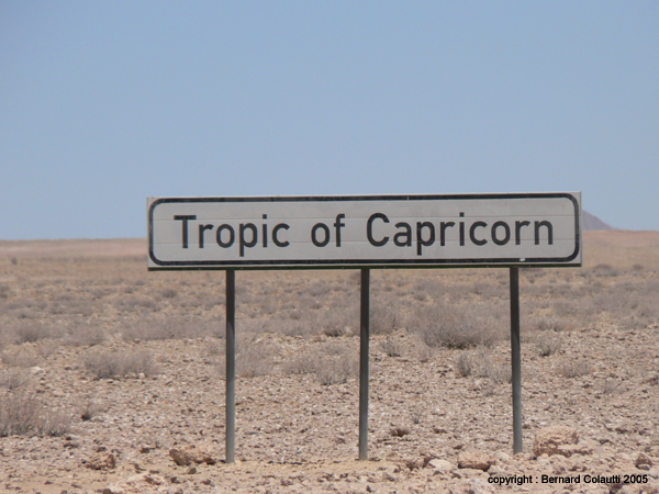 Namib2 - passage du tropique